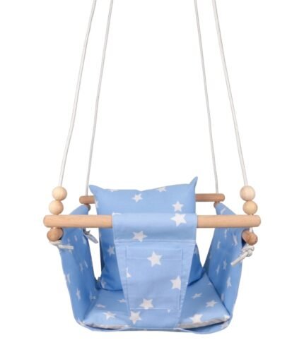 organic-manufacture- Baby/Child Swing Blue Star