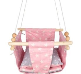 organic-manufacture- Baby/Child Swing Pink Star