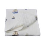 Organic Muslin Ship Printed Blanket