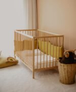 organic-manufacture- Organic Muslin Baby Bed Protector Mustard