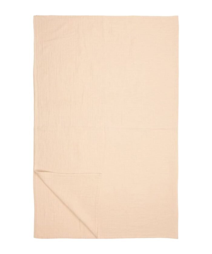 organic-manufacture- Organic Muslin Baby Sheet Beige