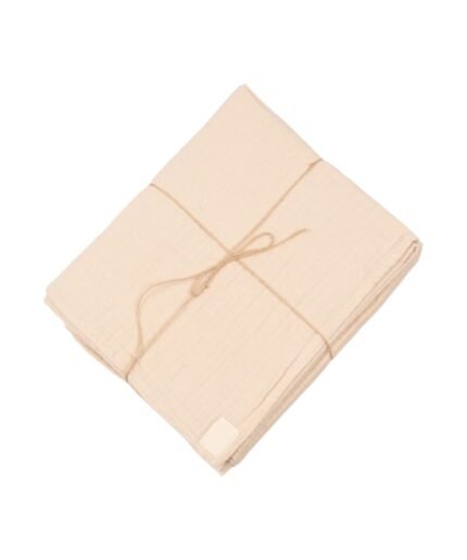 organic-manufacture- Organic Muslin Baby Sheet Beige