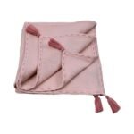 Organic Muslin Tasseled Baby Blanket Powder