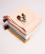 organic-manufacture- Organic Muslin Tasseled Baby Blanket Indigo