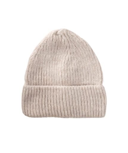 organic-manufacture- Knitted Beret 3-8 yrs Beige