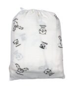 organic-manufacture- Organic Muslin Printed Baby Bedding Set Ecru