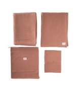 organic-manufacture- Organic Muslin Baby Bedding Set Copper