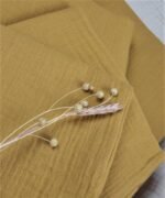 organic-manufacture- Organic Muslin Baby Bedding Set Mustard