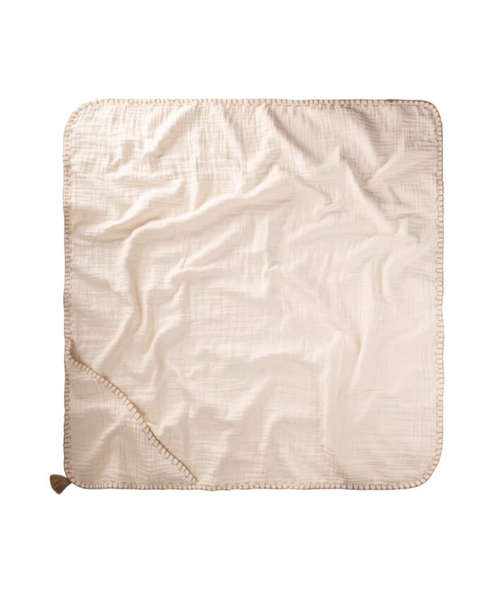 organic-manufacture- Organic Muslin Handmade Triangle Towel (Washed) Raw