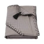 Organic Muslin Handmade Triangle Towel (Washed) Gray