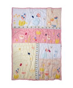 organic-manufacture- Organic Baby Handmade Digital Printed Quilt Flower