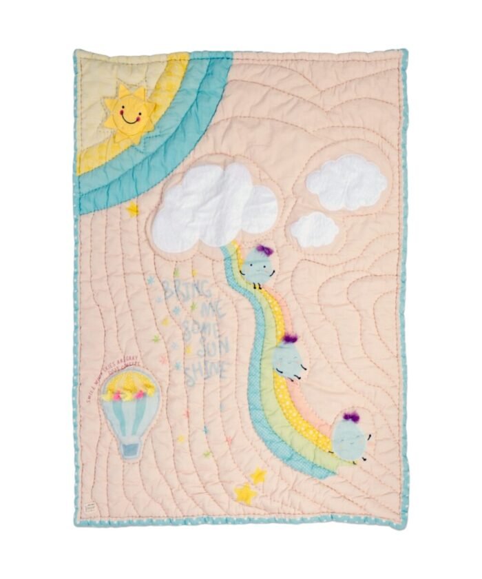 organic-manufacture- Organic Baby Handmade Digital Printed Quilt Cloudy