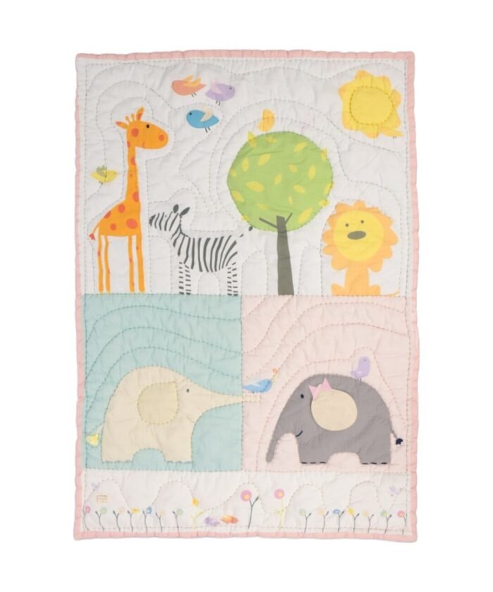 organic-manufacture- Organic Baby Handmade Digital Printed Quilt Animals