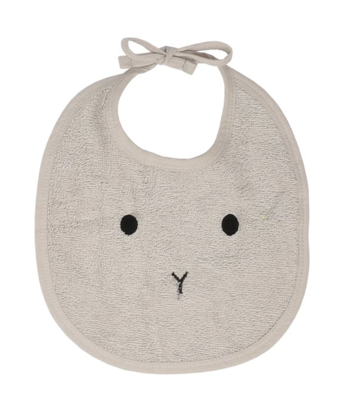 organic-manufacture- Organic Towel Baby Bib Gray