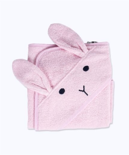 organic-manufacture- Organic Rabbit Baby Towel Gray