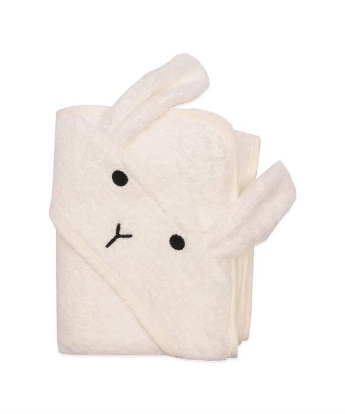 organic-manufacture- Organic Rabbit Baby Towel Ecru