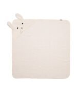 organic-manufacture- Organic Rabbit Baby Towel Ecru