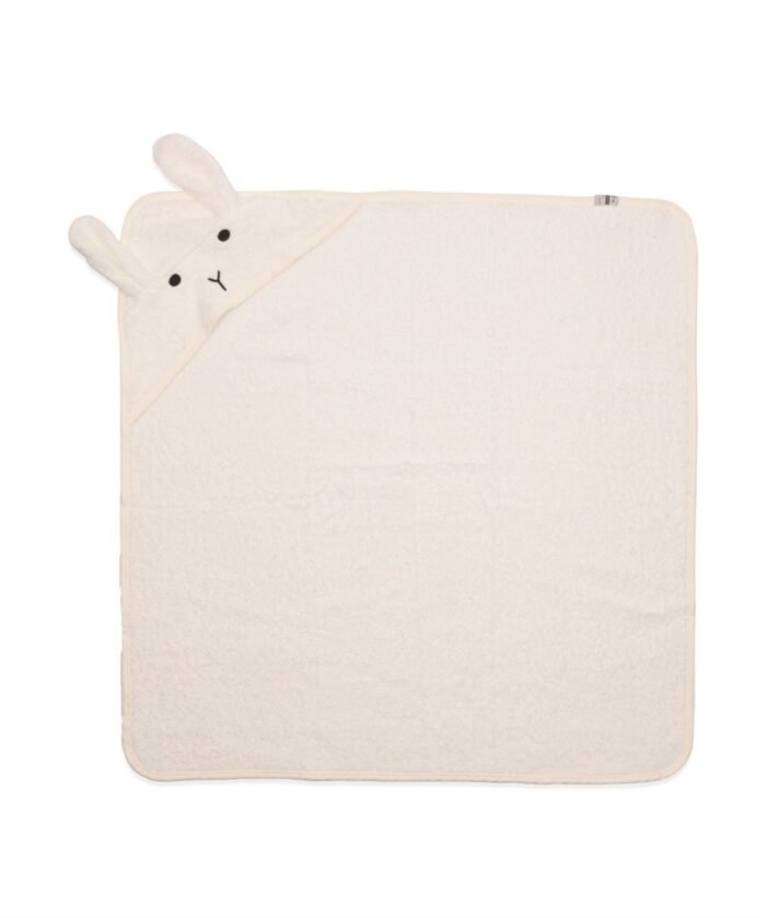 organic-manufacture- Organic Rabbit Baby Towel Ecru