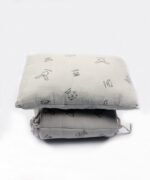 organic-manufacture- Organic Muslin Printed Baby Bed Protector Gray