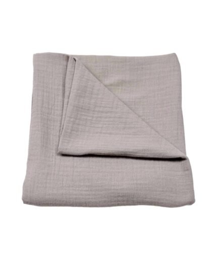 organic-manufacture- Organic Muslin Blanket Gray