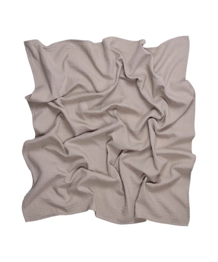 organic-manufacture- Organic Muslin Blanket Gray