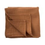 Organic Muslin Blanket Light Brown