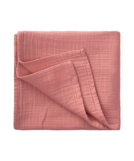 organic-manufacture- Organic Muslin Blanket Pink