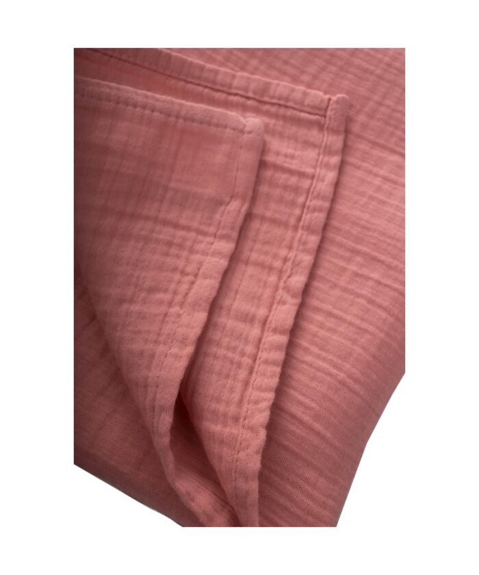 organic-manufacture- Organic Muslin Blanket Pink