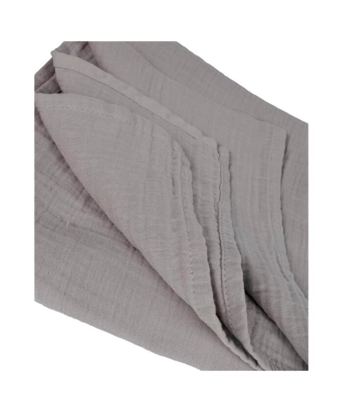 organic-manufacture- Organic Muslin Blanket Gray