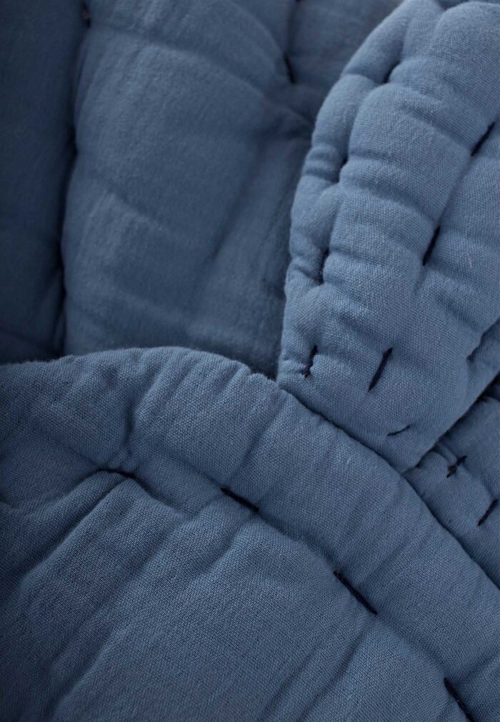 organic-manufacture- Organic Muslin Pear Playmat Indigo