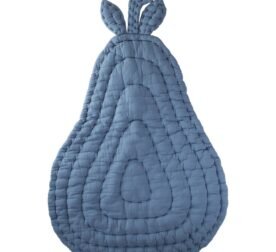 organic-manufacture- Organic Muslin Pear Playmat Indigo