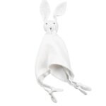 Organic Muslin Embroidered Rabbit Sleeping Companion Ecru