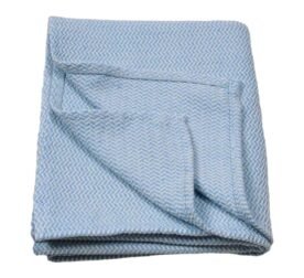 organic-manufacture- Natural Cotton Straw Blanket Blue
