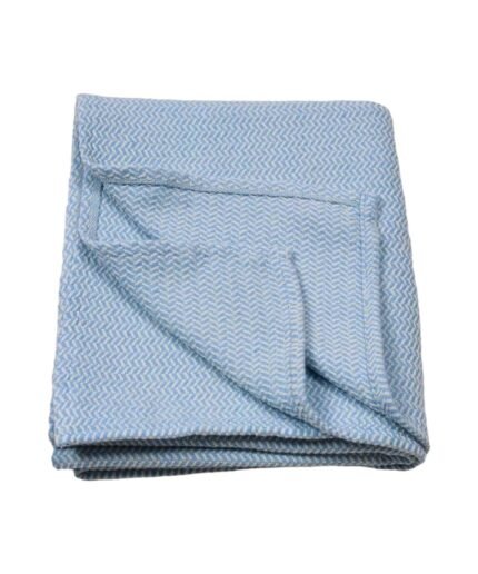 organic-manufacture- Natural Cotton Straw Blanket Blue