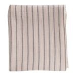 Natural Double Striped Muslin Blanket Anthracite